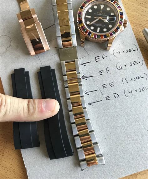 oysterband rolex|rolex oysterflex size chart.